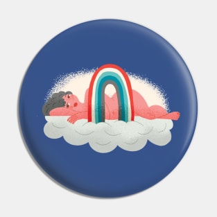 Rainbow Cloud Girl Pin