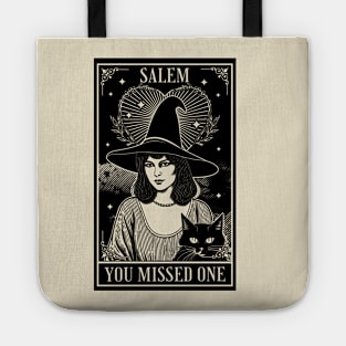 Salem 1692 - You Missed One - Halloween Witch Trials Tarot Card Tote