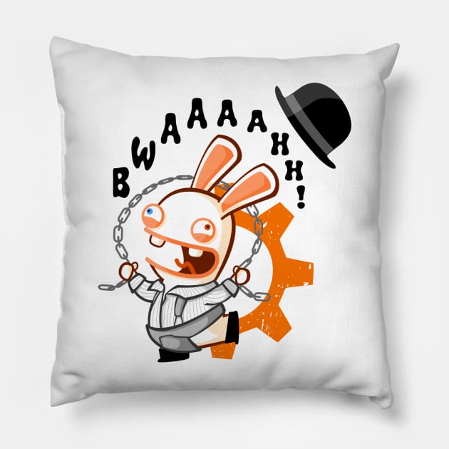 Dim the Rabbid Droog Pillow by KingsandQueens