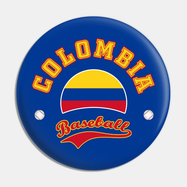 Colombia Baseball Team Pin by CulturedVisuals