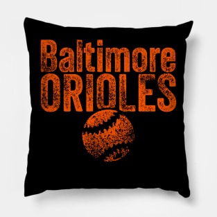 Orioles Vintage Weathered Pillow