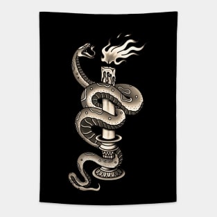 snakes and candles Art Tapestry