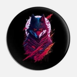 FACE EVIL NINJA WOLF Pin