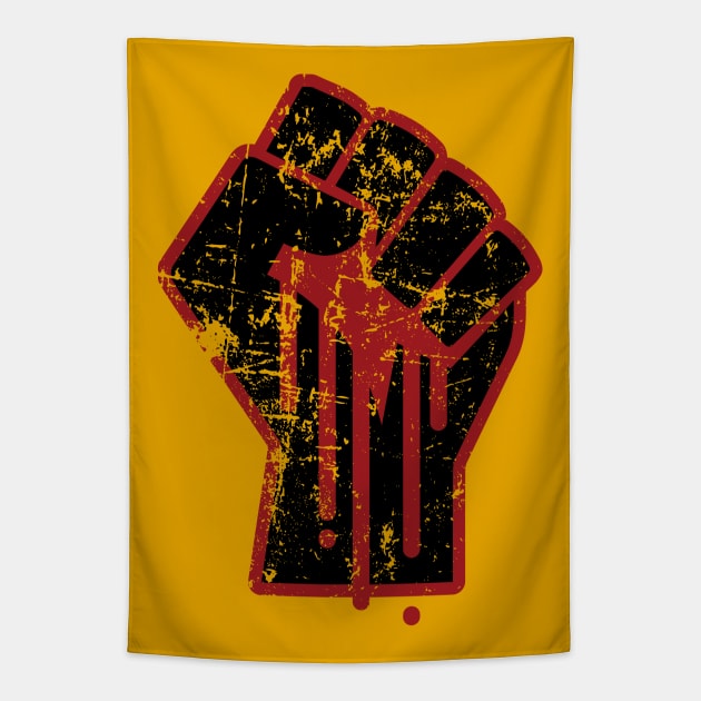 Raised Fist Tapestry by Kushteez