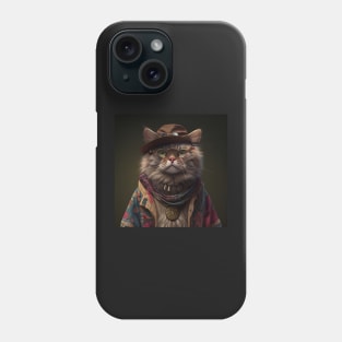 Long Haired Hippie Cat Phone Case