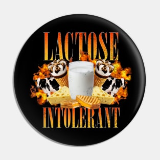 Distressed Vintage Lactose Free Pin