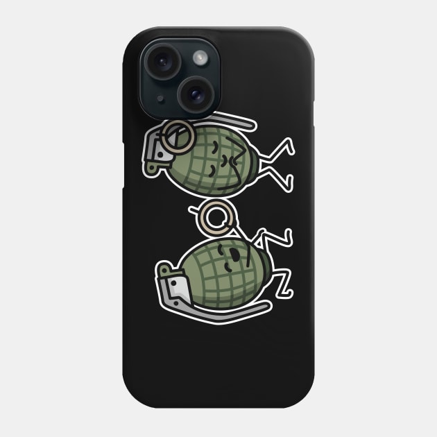 Hand grenade marriage proposal funny groom bride Phone Case by LaundryFactory