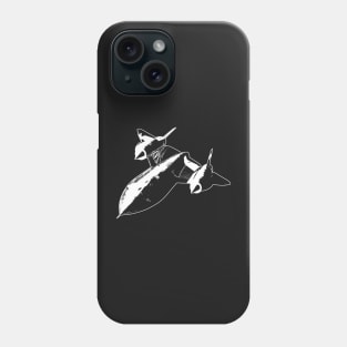 Lockheed SR-71 Blackbird - White Design Phone Case