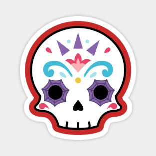 Sugar skull cobweb Magnet