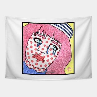 Crying Mather Circle Design Tapestry