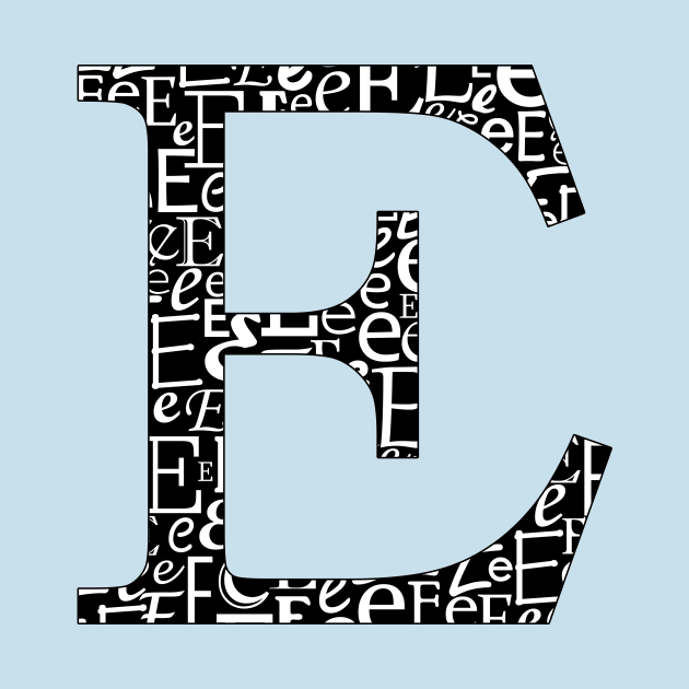 E Filled - Typography by gillianembers