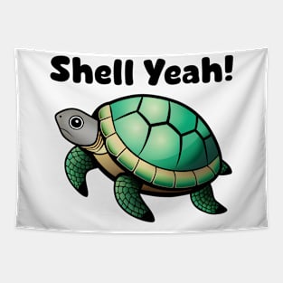 Turtle Pun Shell Yeah! Tapestry