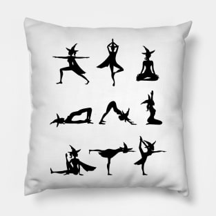 Yoga Halloween Witch Pillow