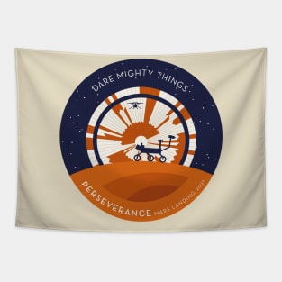 Mars Perseverance Rover Parachute (light backgrounds) Tapestry