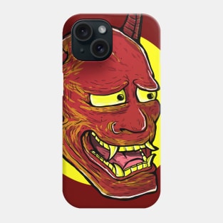 Red and Yellow Hannya Mask Phone Case