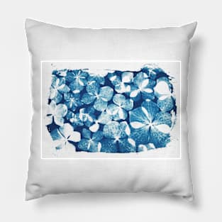 Hydrangea Cyanotype Pillow