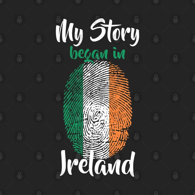 Ireland Flag Fingerprint My Story DNA Irish by Your Culture & Merch