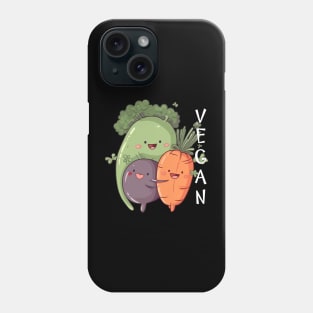 Vegan cute Veggies and Fruit Phone Case