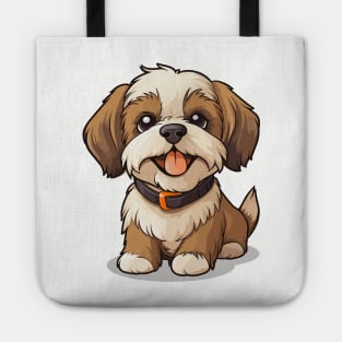 Cartoon Cute Kawaii Shih Tzu Dog Tote