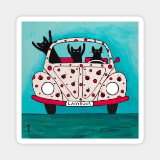 The Ladybug Road Trip Magnet