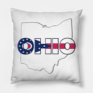 Ohio Colored State Letters Pillow