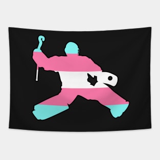 Field Hockey Goalie: Trans Pride Tapestry