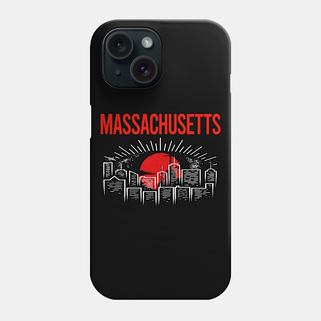 Red Moon Massachusetts Phone Case by flaskoverhand