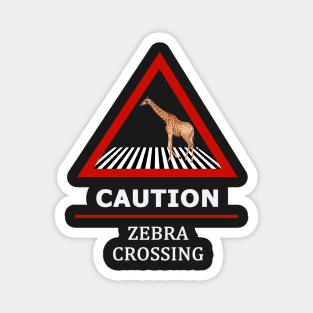 Zebra Crossing Road Sign Magnet