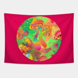 Psychedelic Mushrooms Tapestry