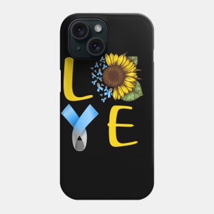 love diabetes sunflower Phone Case