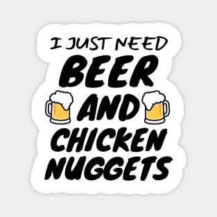 Beer And Chicken Nuggets Magnet