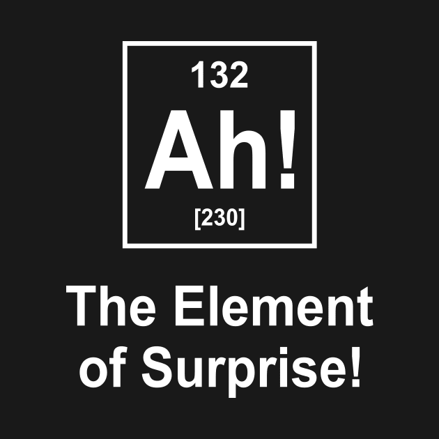 Ah! The Element of Surprise Funny Periodic Table by Crazyshirtgifts