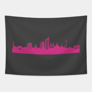 Leipzig skyline pink Tapestry