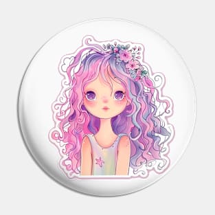 Cute pink girl 2 Pin