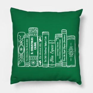 Classic Christmas Bookshelf No.3 Pillow