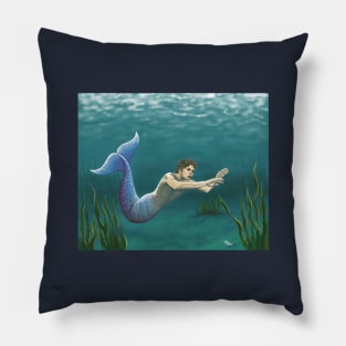 Merman underwater Pillow