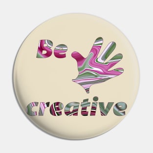 creative hand patterned with green vinous liquid background Pin