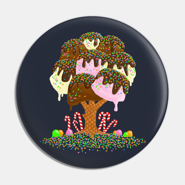 Ice Cream Tree Pin by Doodl