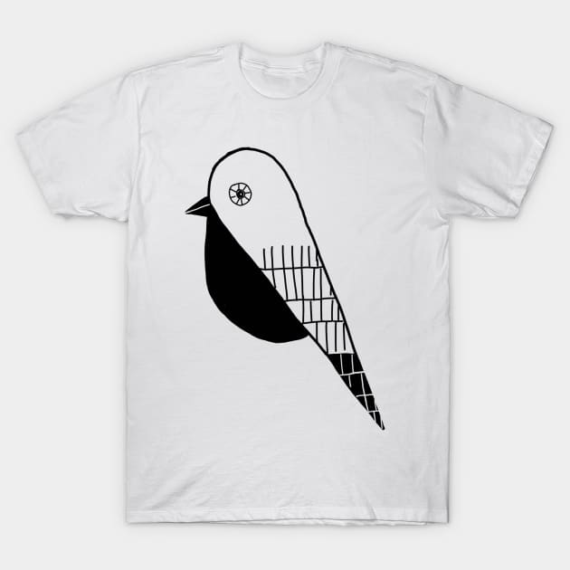skstring Bird Watching Funny Novelty Cartoon Hand Drawing T-Shirt