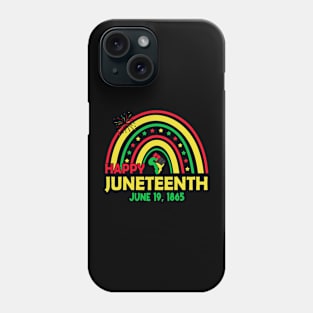 Happy Juneteenth Day Freedom Day Independence Day Rainbow Phone Case