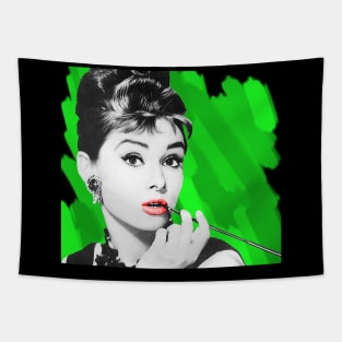 Audrey Hepburn 'Green' Tapestry