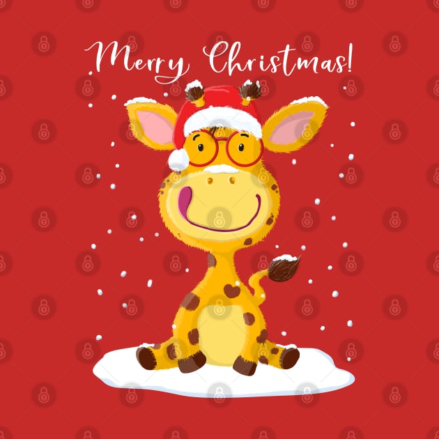 Gregor Giraffe Merry Christmas by brodyquixote