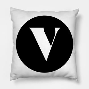 V (Letter Initial Monogram) Pillow