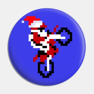 Excite Bike Christmas Pin