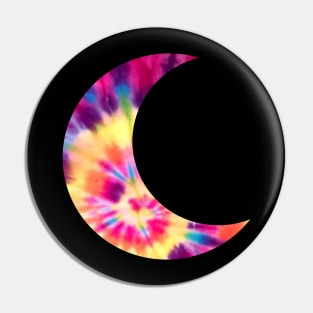 Tie Dye Crescent Moon Sticker Pin