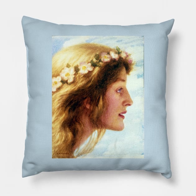 Day - Edward Robert Hughes Pillow by forgottenbeauty