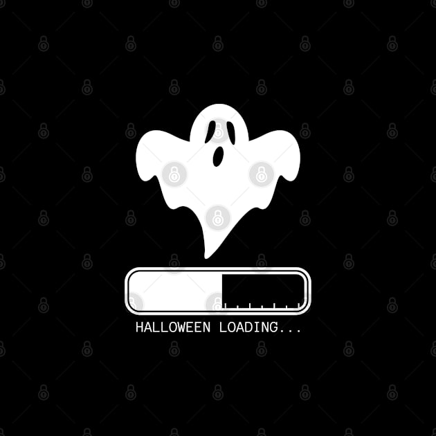 Loading... Halloween Cute Ghost Trick or Treat Spooky Costume Artwork by Created by JR