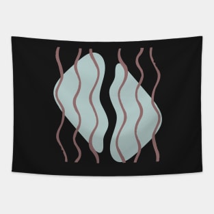 Contemporary Abstract  Wavy Lines Pastel  Minimalist   design Tapestry