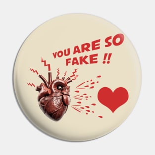 fake heart Pin