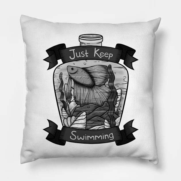 Fish in a Bottle Pillow by zarya_kiqo